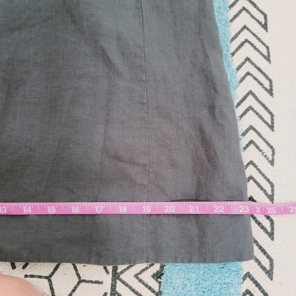 Eileen Fisher Gray 100% Organic Linen Dress, w Sequin Detail sz Medium Petite - Picture 14 of 15